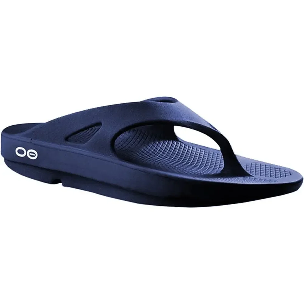 OOFOS UNISEX OORIGINAL THONG FLIP FLOP (6 B(M) US WOMEN / 4 D(M) US MEN, NAVY)